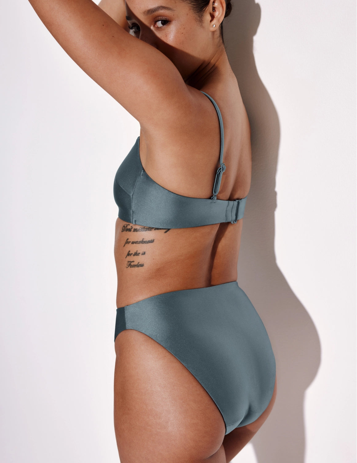 Shimmer High Cut Bikini Swim Bottom