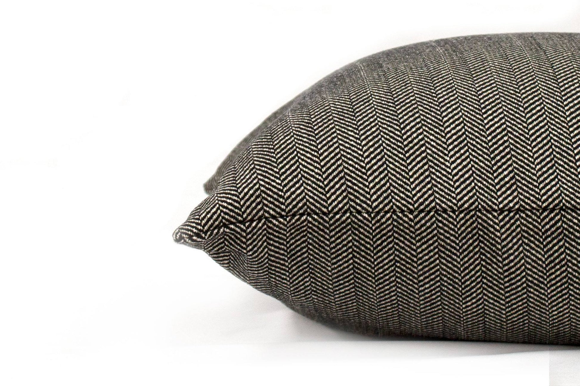 Noir Herringbone Cushion Cover