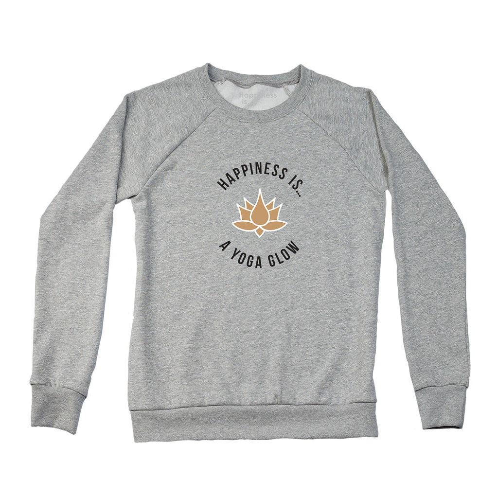 Women's Yoga Glow Crew Sweatshirt, Heather Grey