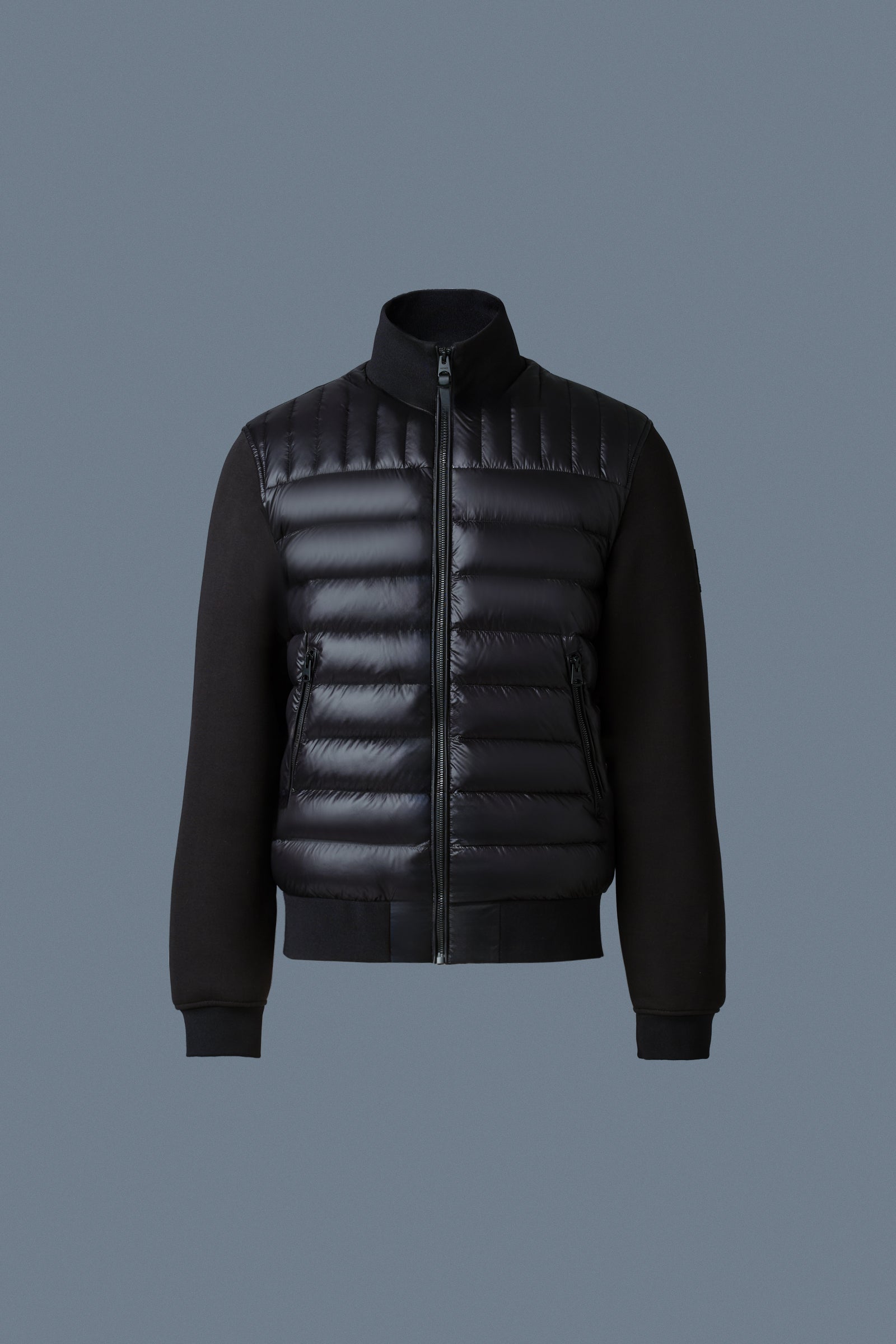 COLLIN-R Nano Down Mixed Media Bomber Jacket
