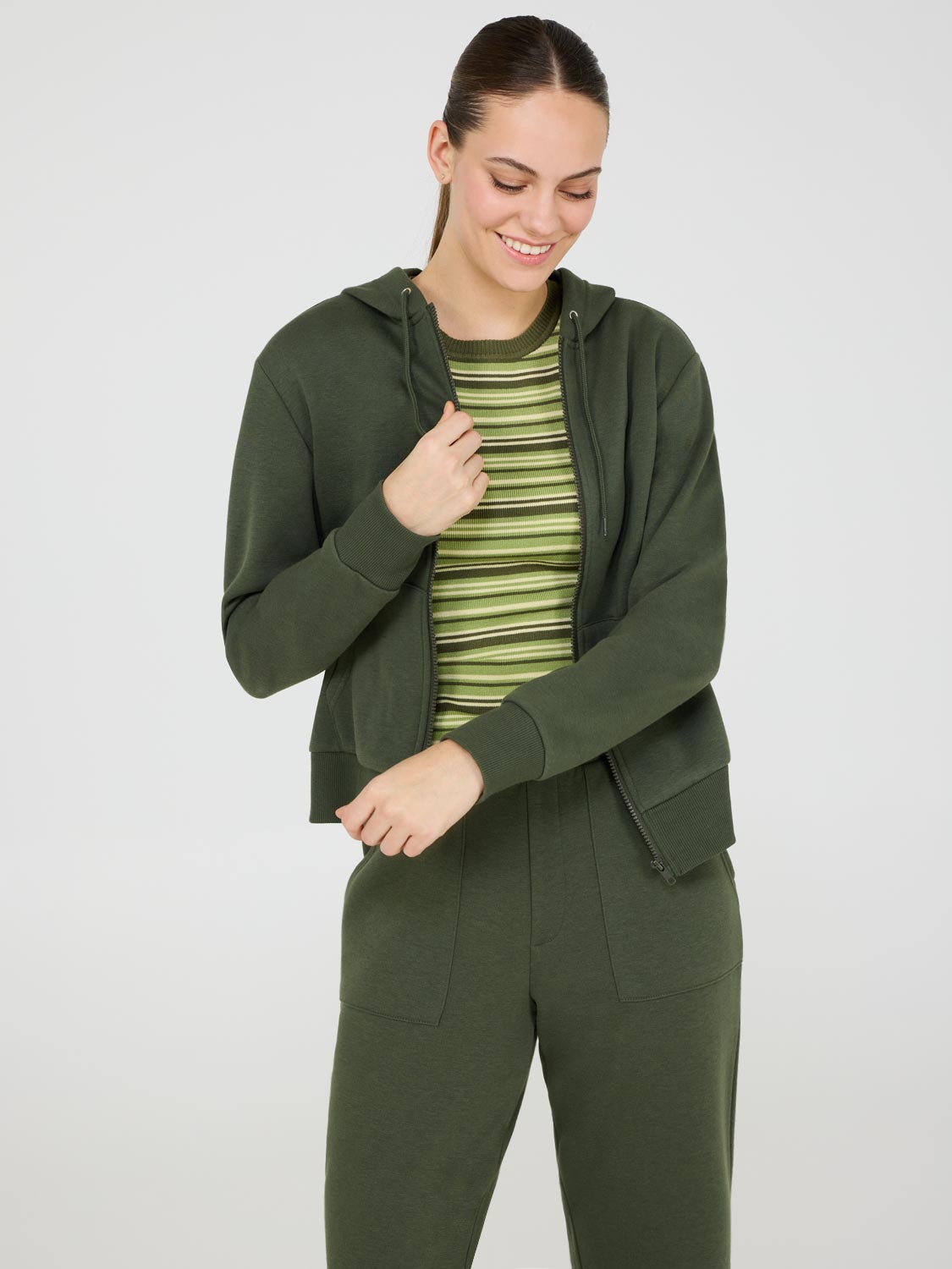 Sweat à capuche en polaire entièrement zippé