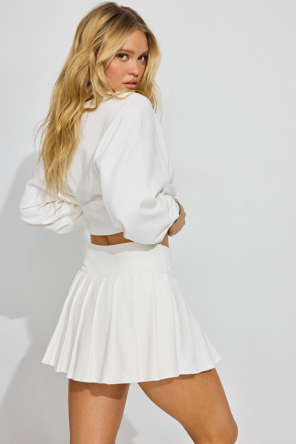 Pique Pleated Active Skort