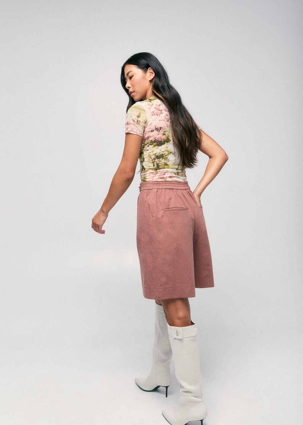 Belted Long Cotton Trouser Short