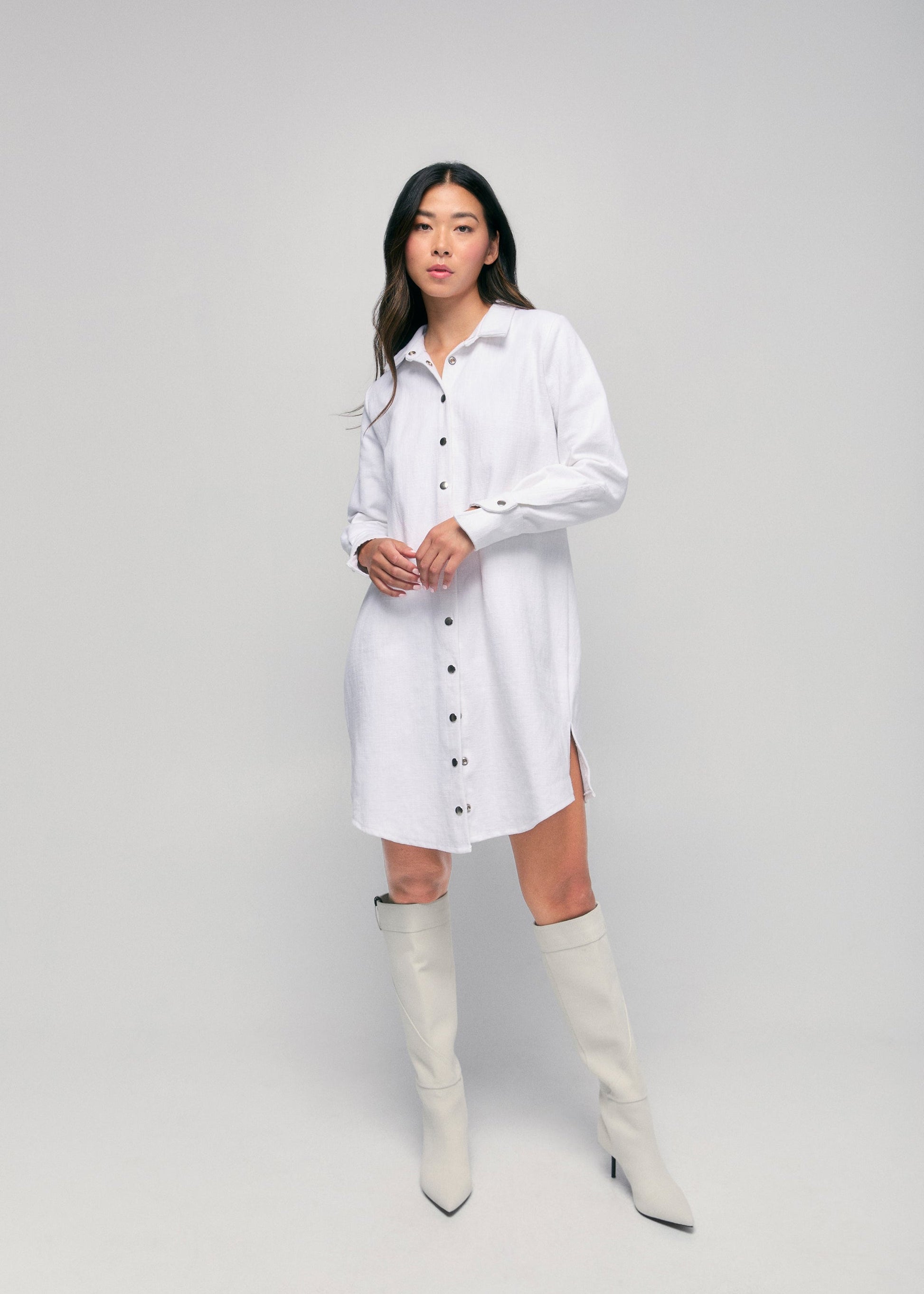 Linen Pleated Shacket
