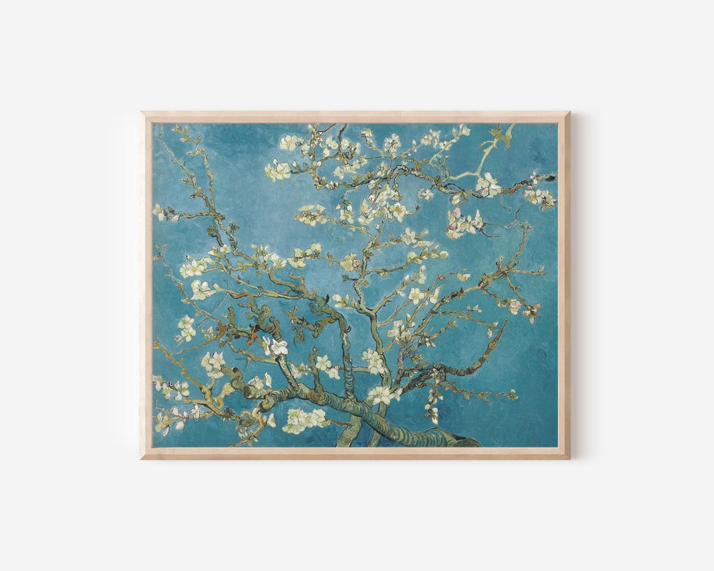 Reproduction d'art « Amandiers en fleurs » de Van Gogh : Impression giclée d'art, option encadrée