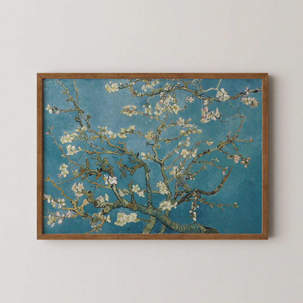 Reproduction d'art « Amandiers en fleurs » de Van Gogh : Impression giclée d'art, option encadrée