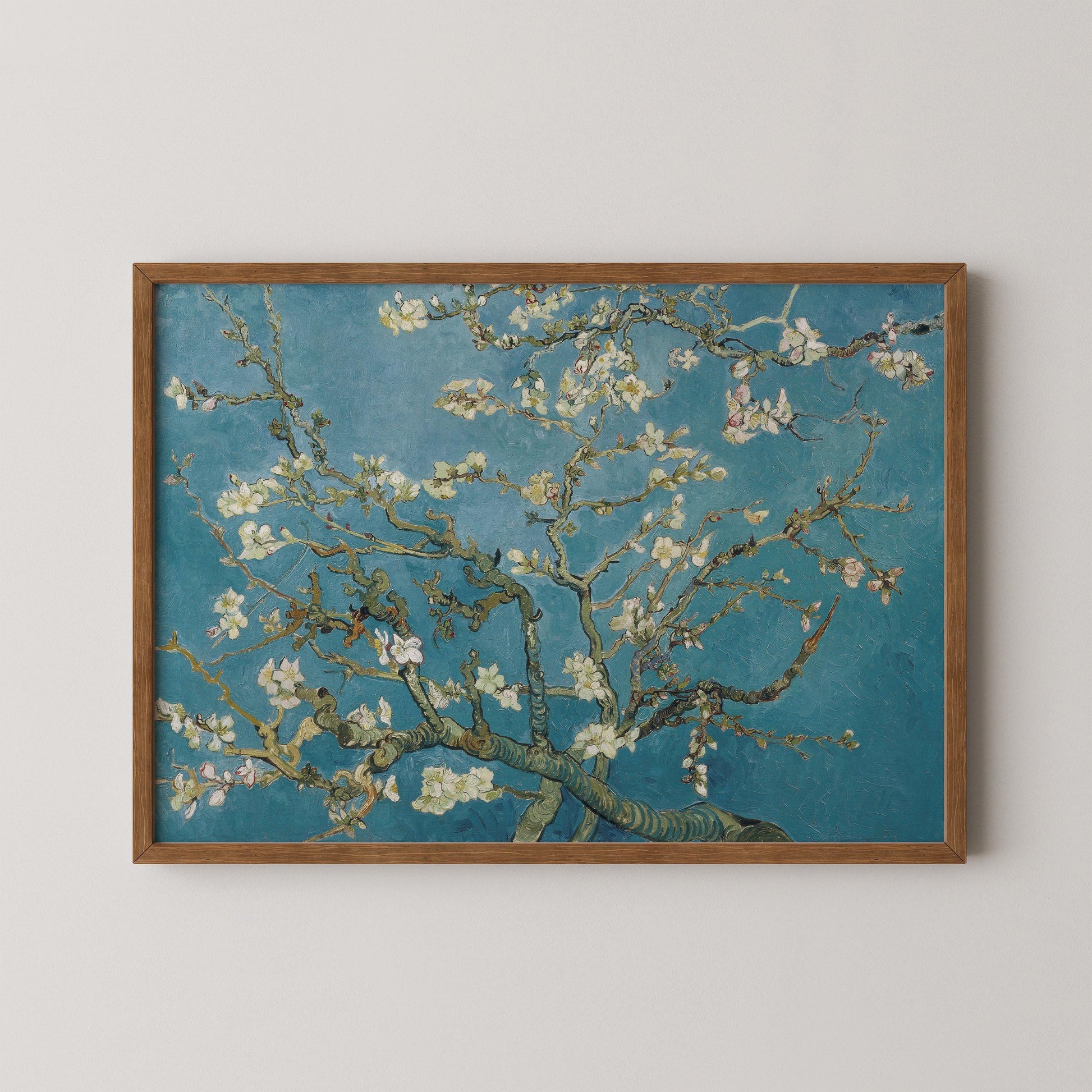 Reproduction d'art « Amandiers en fleurs » de Van Gogh : Impression giclée d'art, option encadrée
