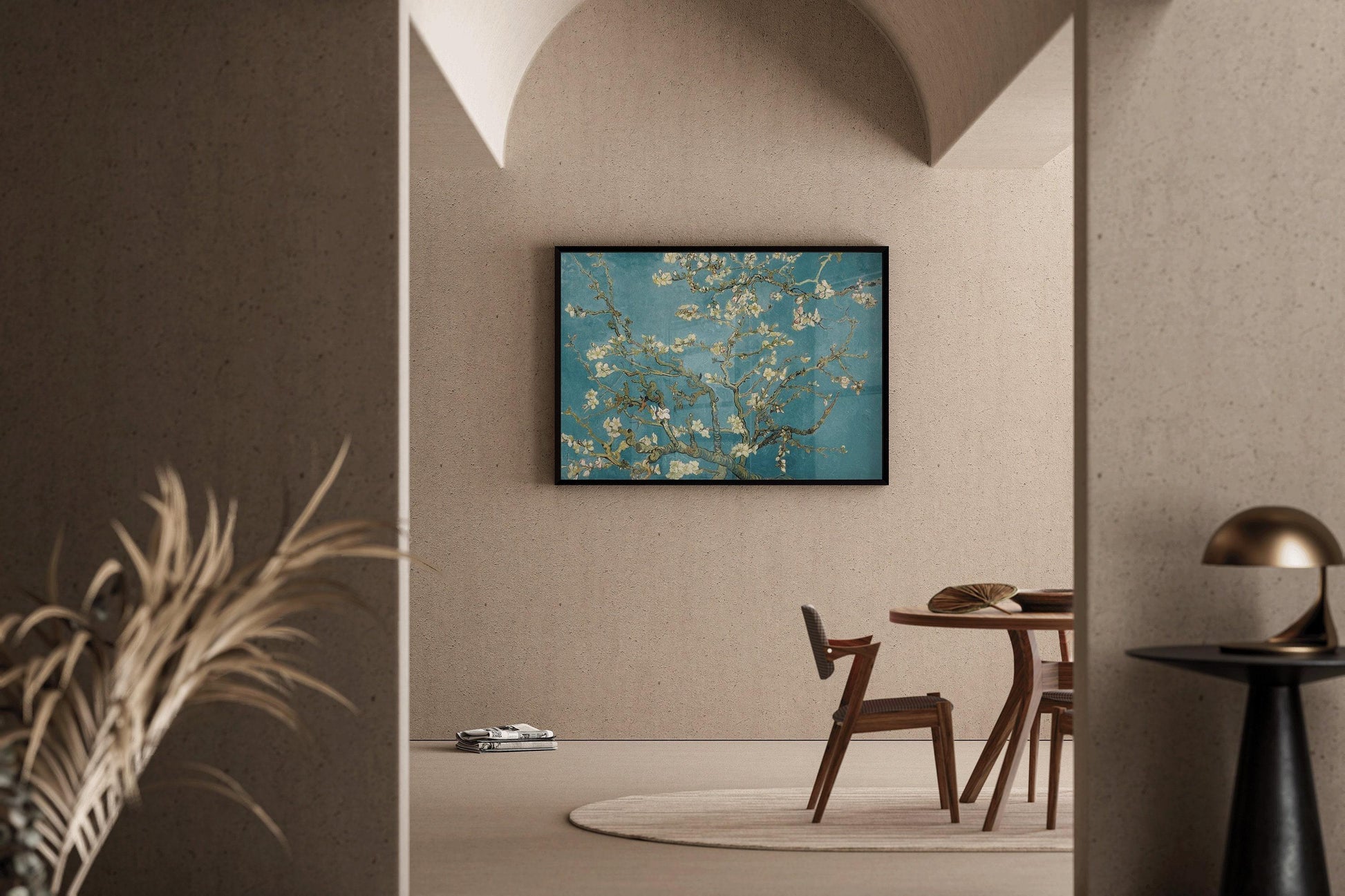 Reproduction d'art « Amandiers en fleurs » de Van Gogh : Impression giclée d'art, option encadrée