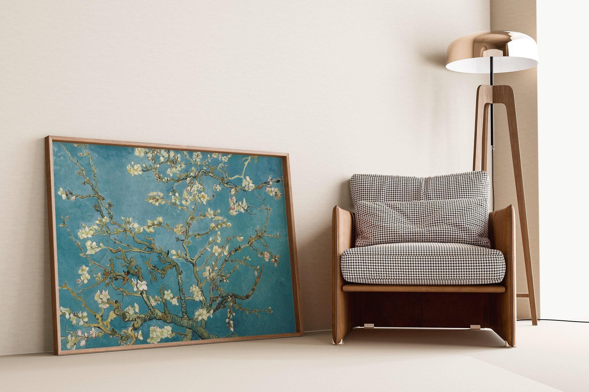 Reproduction d'art « Amandiers en fleurs » de Van Gogh : Impression giclée d'art, option encadrée