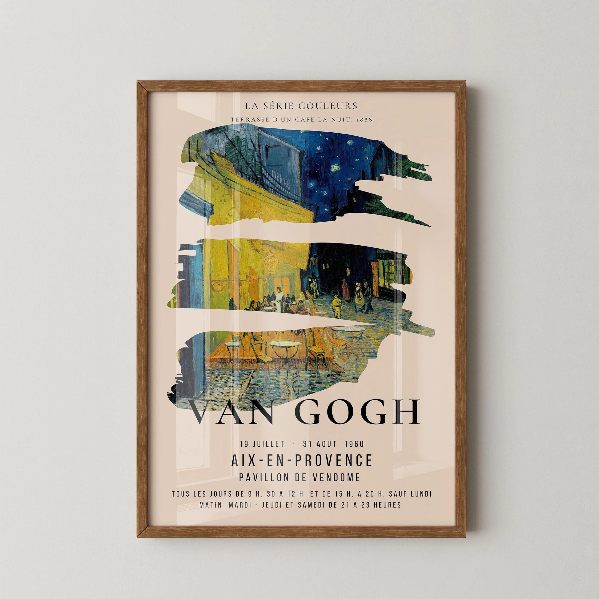 Estampe Van Gogh Terrasse de café : Art impressionniste classique