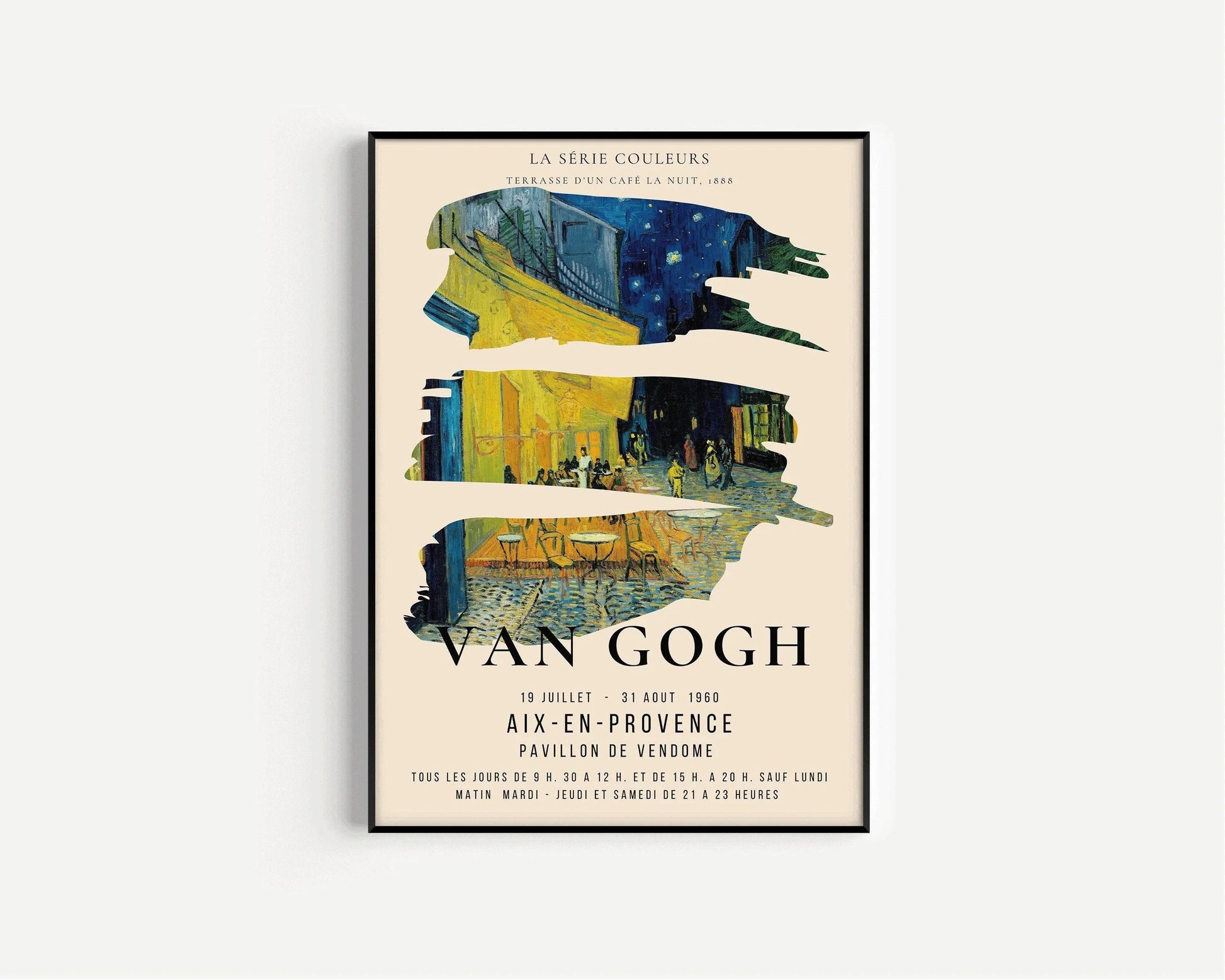 Estampe Van Gogh Terrasse de café : Art impressionniste classique