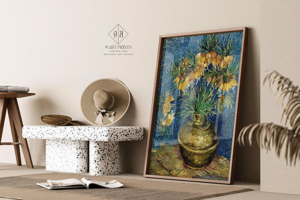 Reproduction des Fritillaires Impériales de Van Gogh : Impression d'art giclée, option encadrée à la main