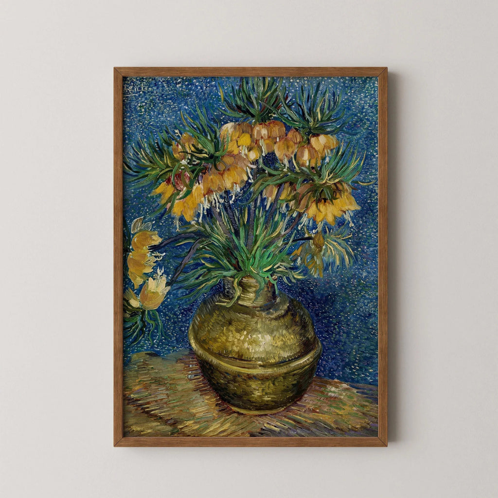 Reproduction des Fritillaires Impériales de Van Gogh : Impression d'art giclée, option encadrée à la main