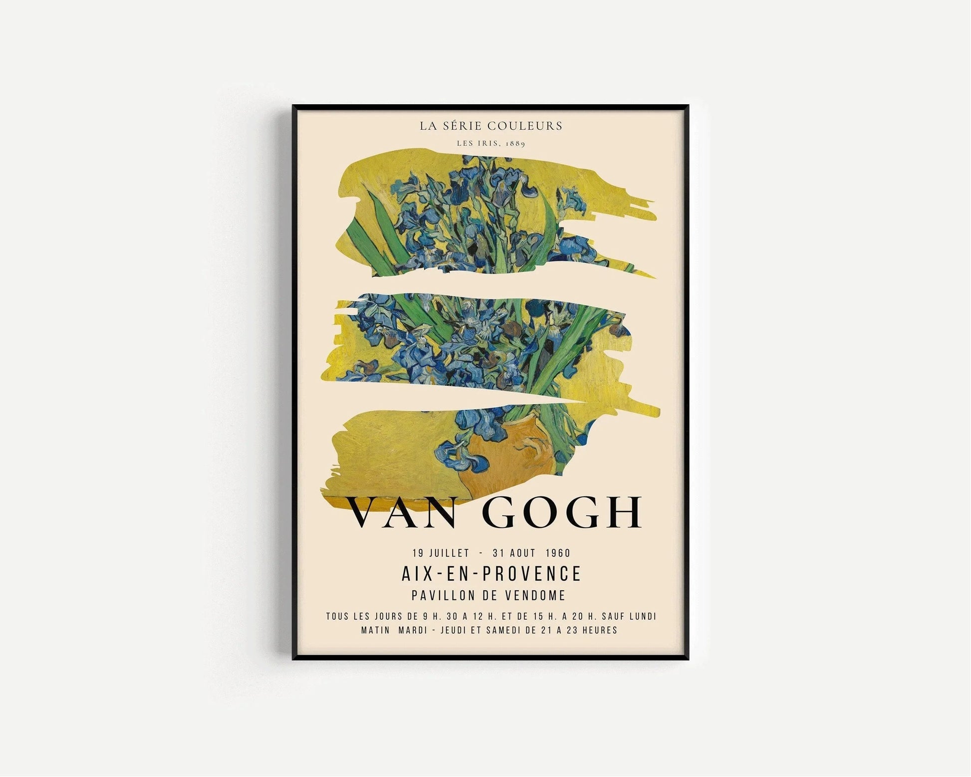 Affiche de l'exposition « Les Iris de Van Gogh » : Impression d'art giclée