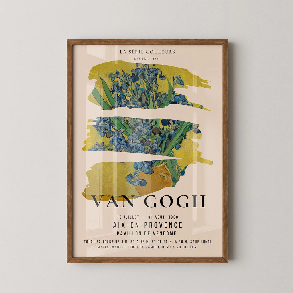 Affiche de l'exposition « Les Iris de Van Gogh » : Impression d'art giclée