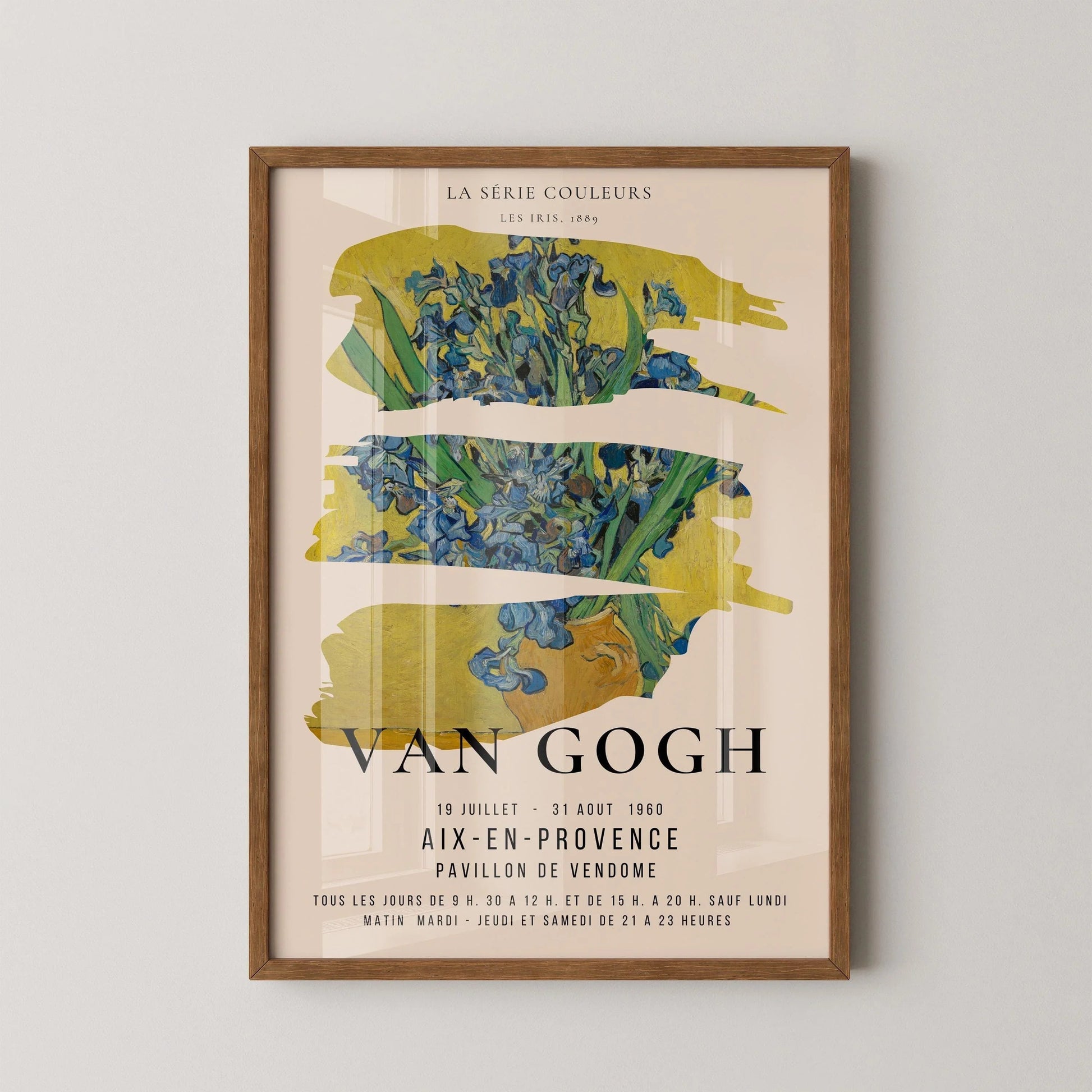 Affiche de l'exposition « Les Iris de Van Gogh » : Impression d'art giclée
