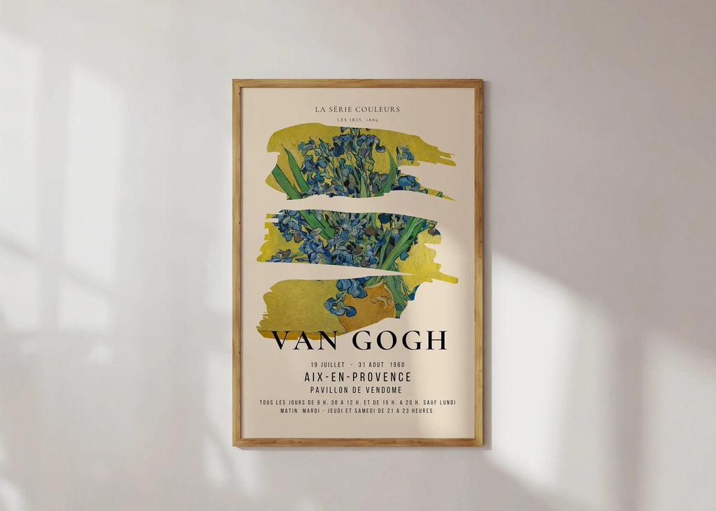 Affiche de l'exposition « Les Iris de Van Gogh » : Impression d'art giclée