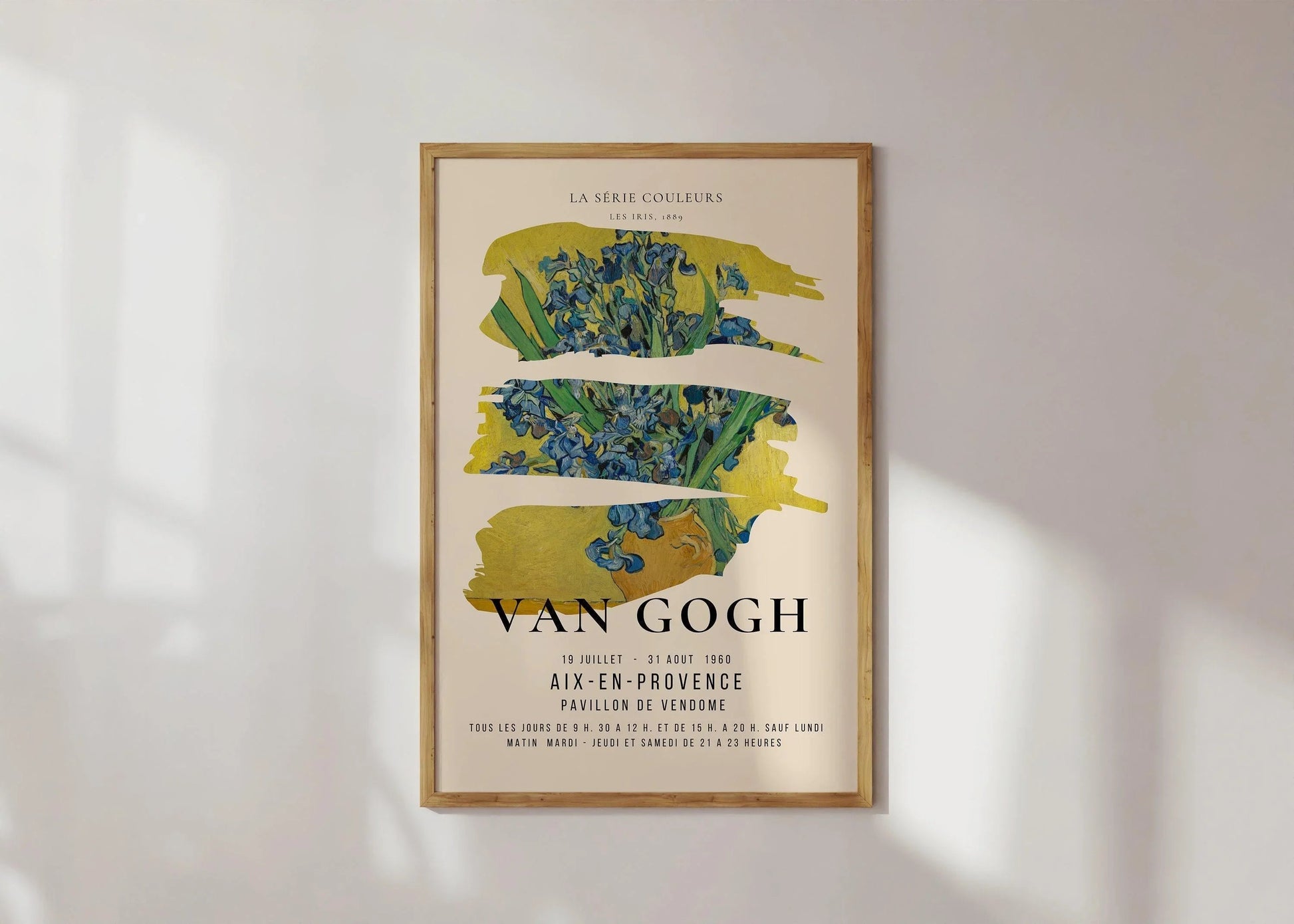 Affiche de l'exposition « Les Iris de Van Gogh » : Impression d'art giclée