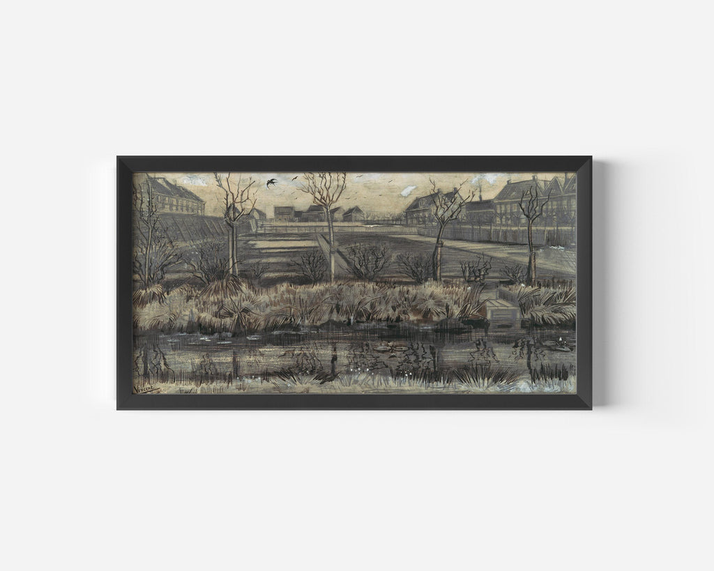 Reproduction d'art pour chambre d'enfant de Van Gogh : Peinture impressionniste vintage de Schenkweg