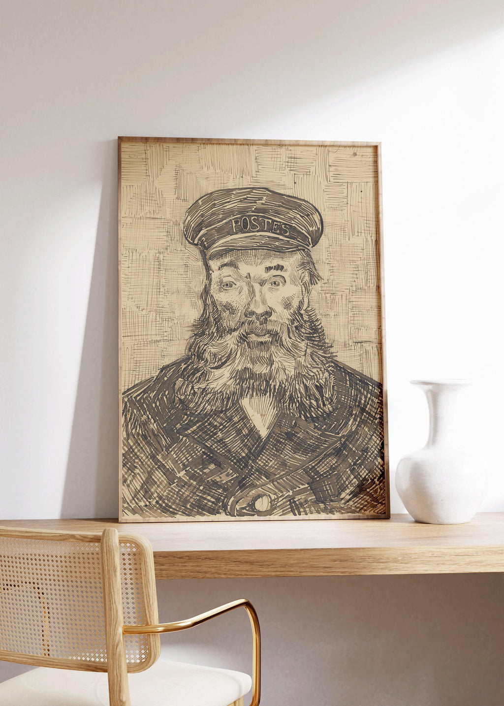 Estampe de Van Gogh « Le facteur » : œuvre d'art impressionniste, impression giclée sur papier Hahnemühle