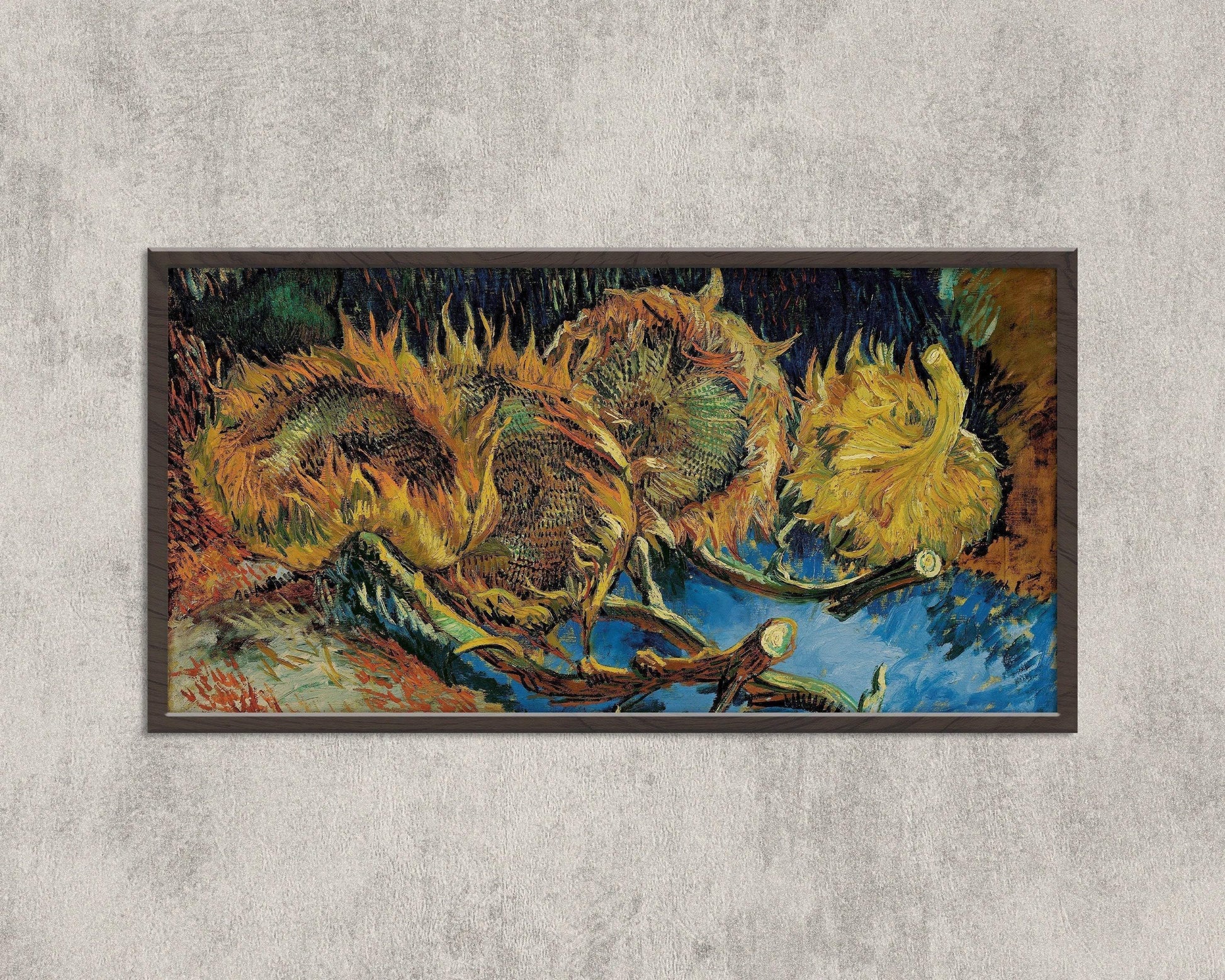 Estampe Tournesols de Van Gogh : Art panoramique impressionniste vintage (2x1)