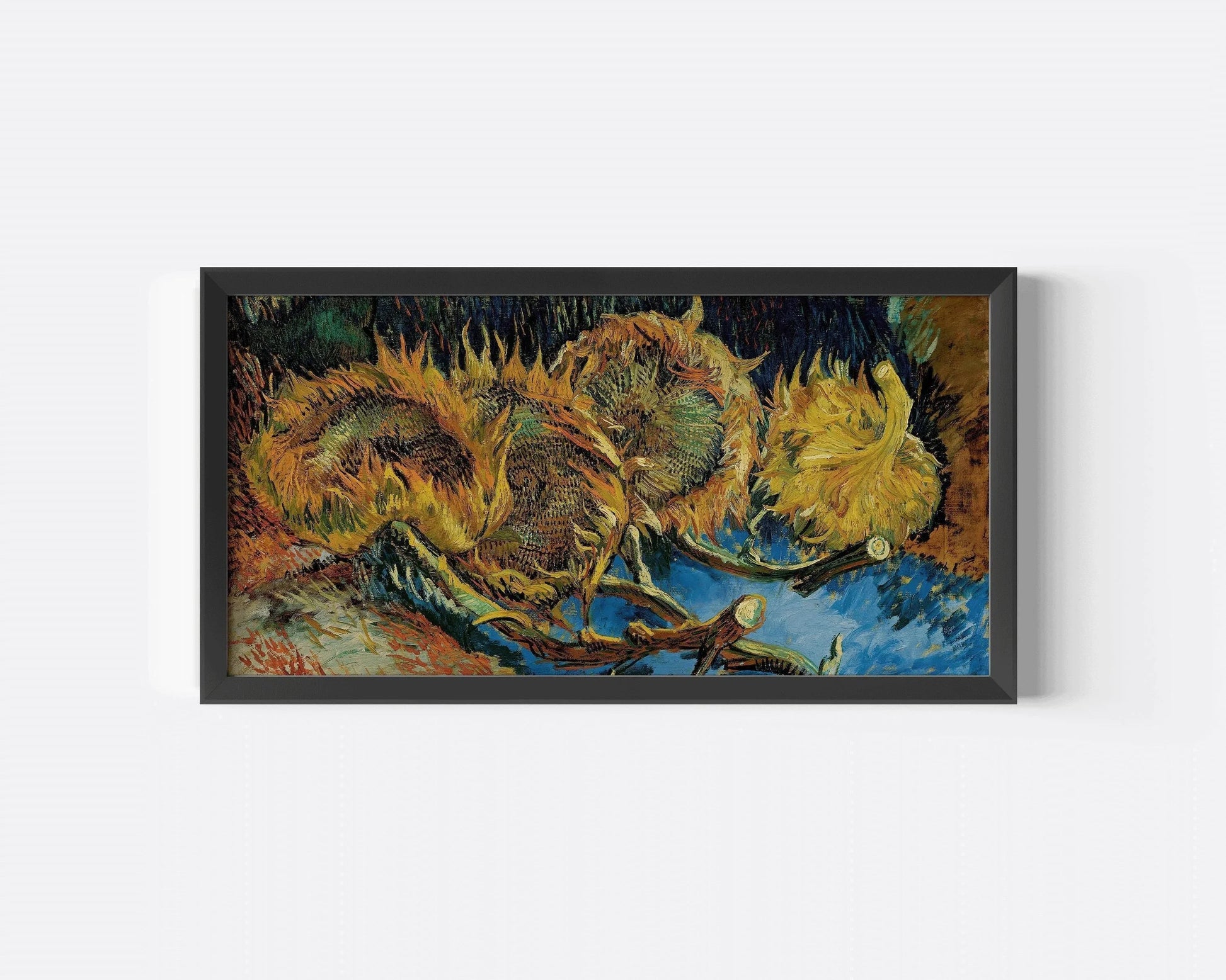 Estampe Tournesols de Van Gogh : Art panoramique impressionniste vintage (2x1)