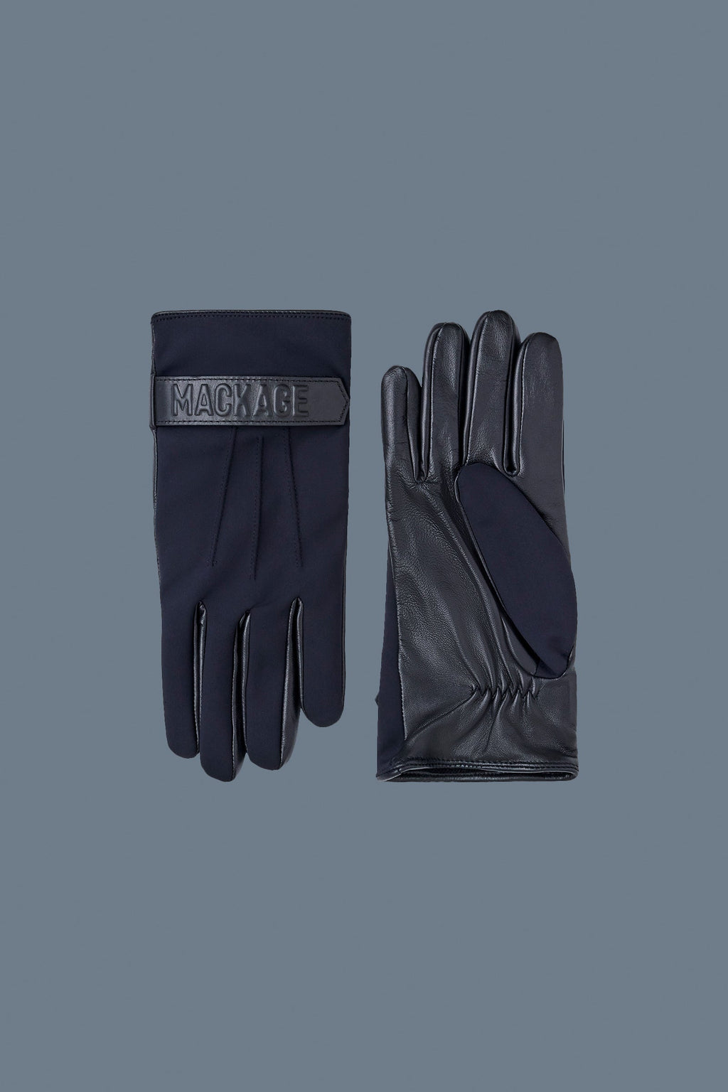 OZ (R)Leather and fleece glove with wrist tab
