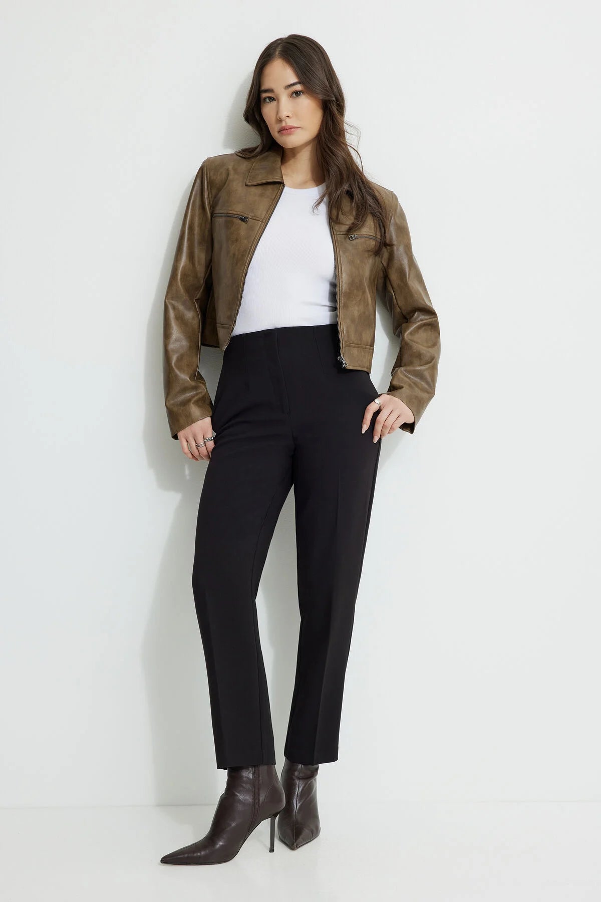 Pantalon slim tailleur Emily