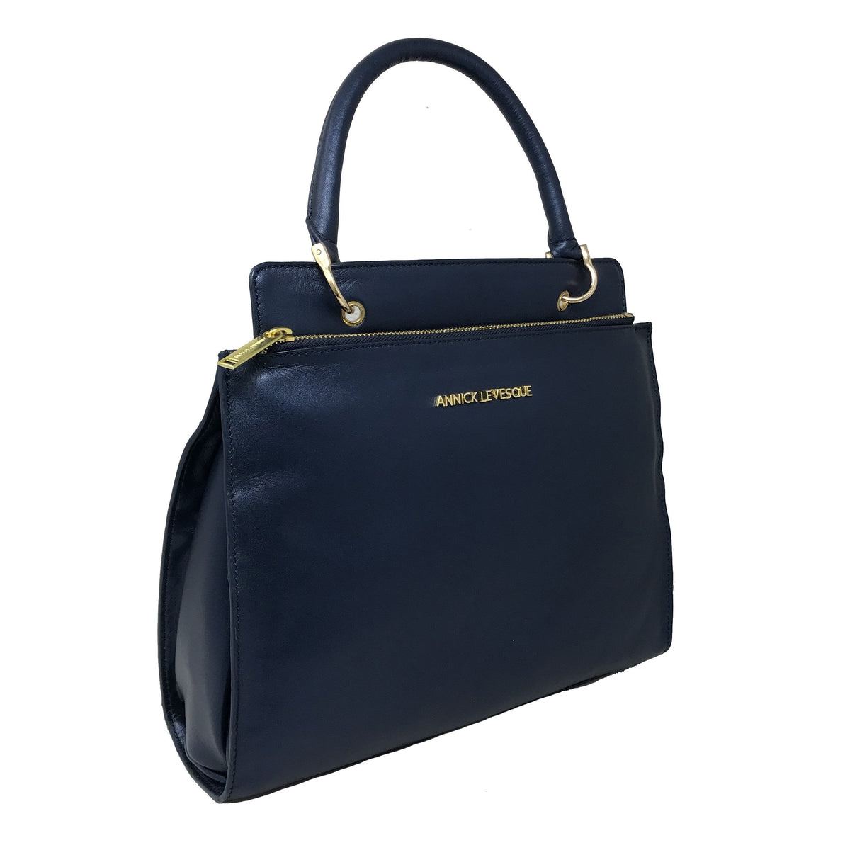 Genuine Leather Navy Blue Handbag - Chloé