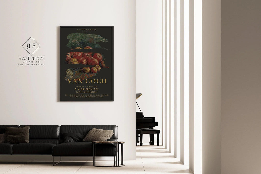 Vincent Van Gogh - Pommes | Affiche d'exposition impressionniste classique et emblématique (disponible encadrée ou non encadrée)