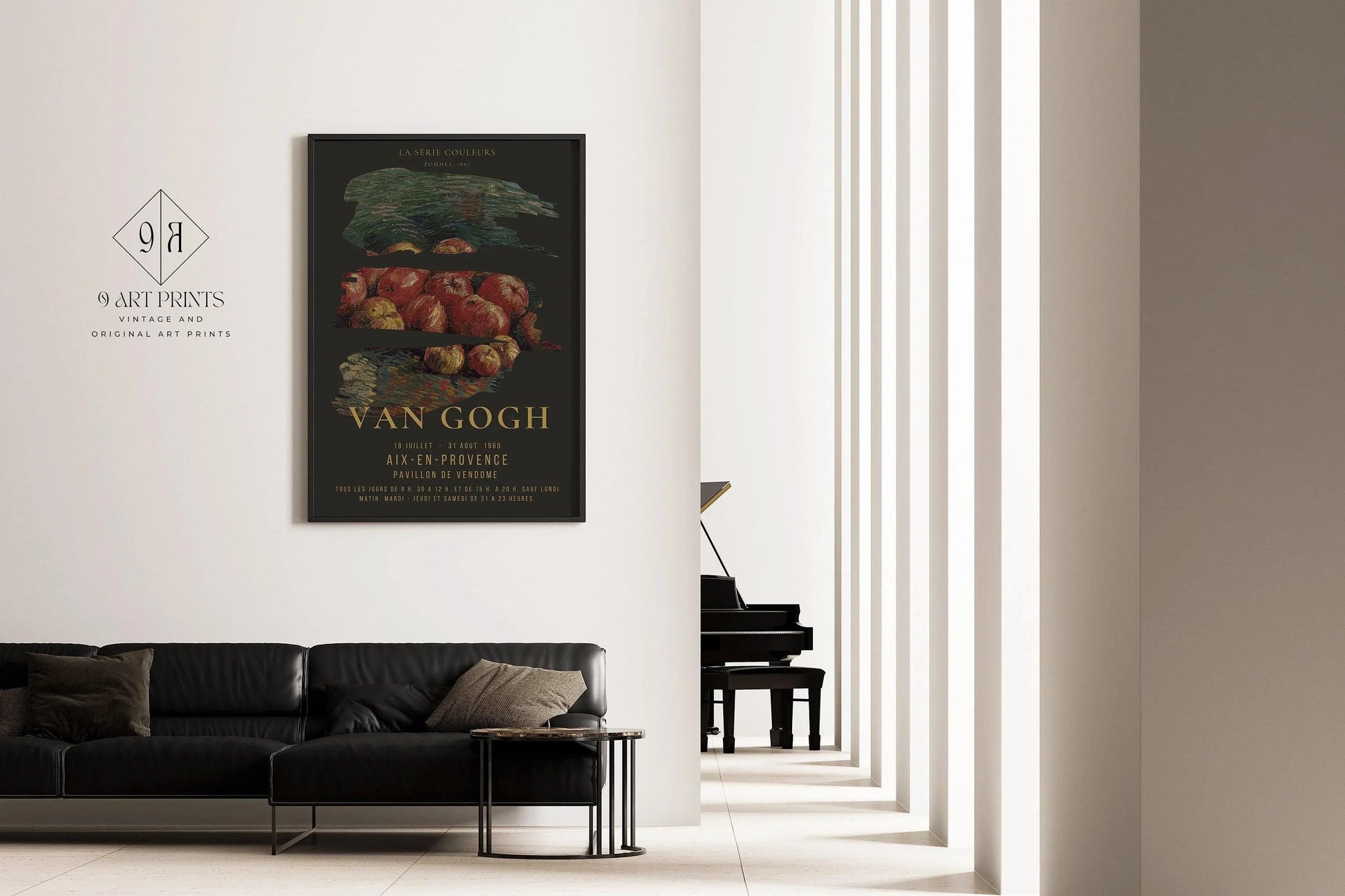 Vincent Van Gogh - Pommes | Affiche d'exposition impressionniste classique et emblématique (disponible encadrée ou non encadrée)