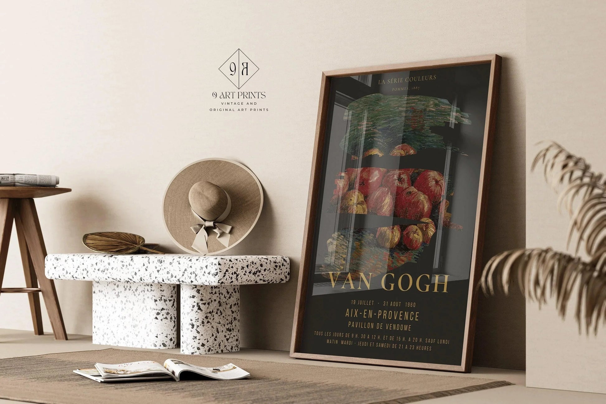 Vincent Van Gogh - Pommes | Affiche d'exposition impressionniste classique et emblématique (disponible encadrée ou non encadrée)