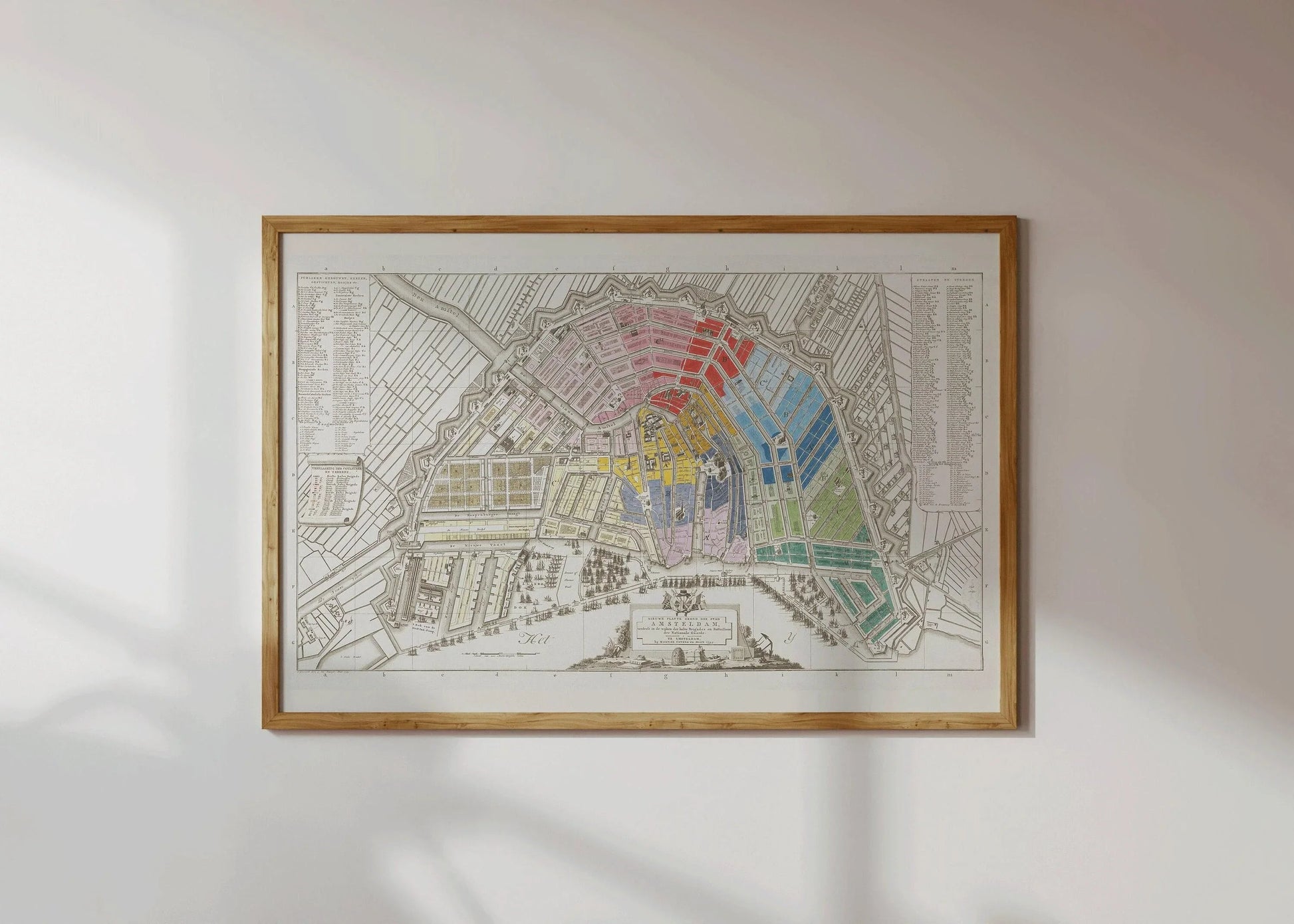 Vintage Amsterdam Map Print (available handframed or unframed)