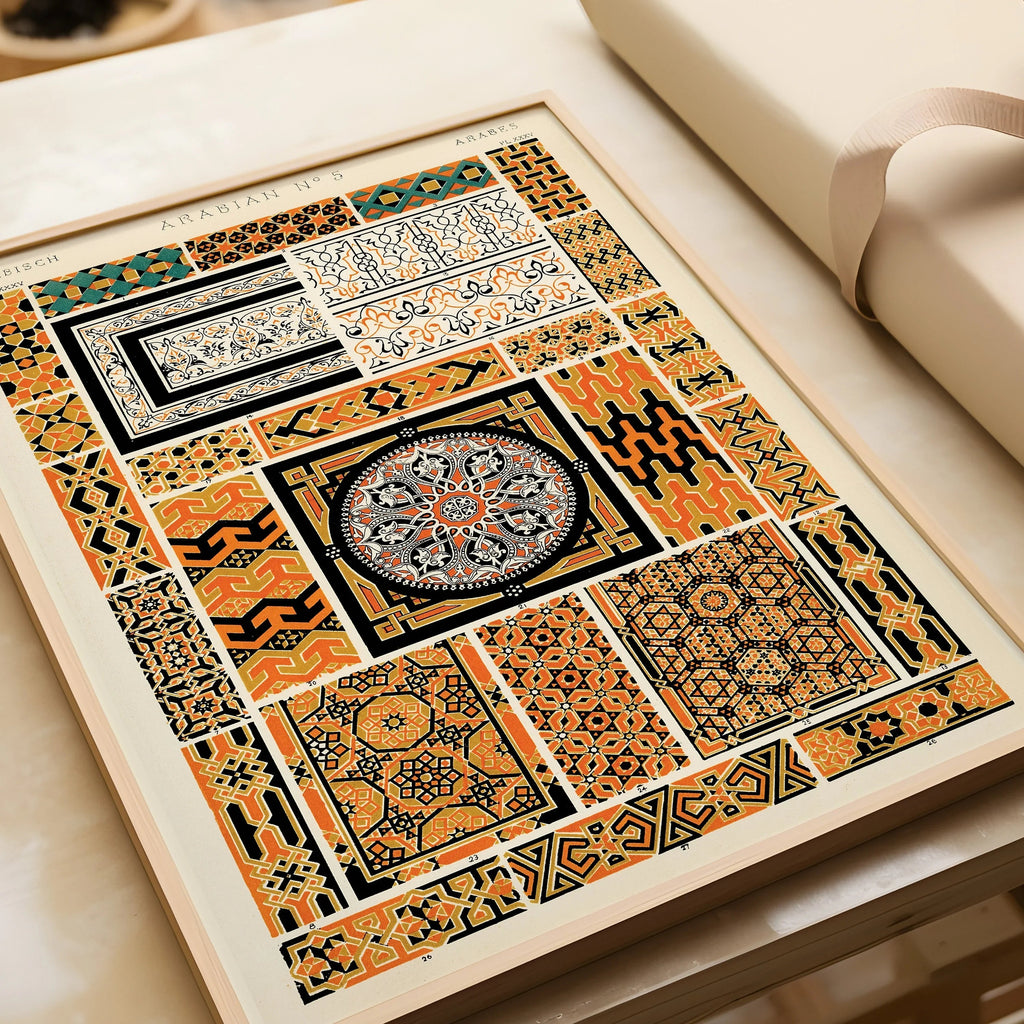 Ensemble d'estampes à motifs arabes vintage : Art mural de qualité muséale
