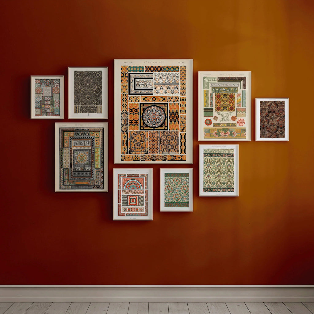 Ensemble d'estampes à motifs arabes vintage : Art mural de qualité muséale