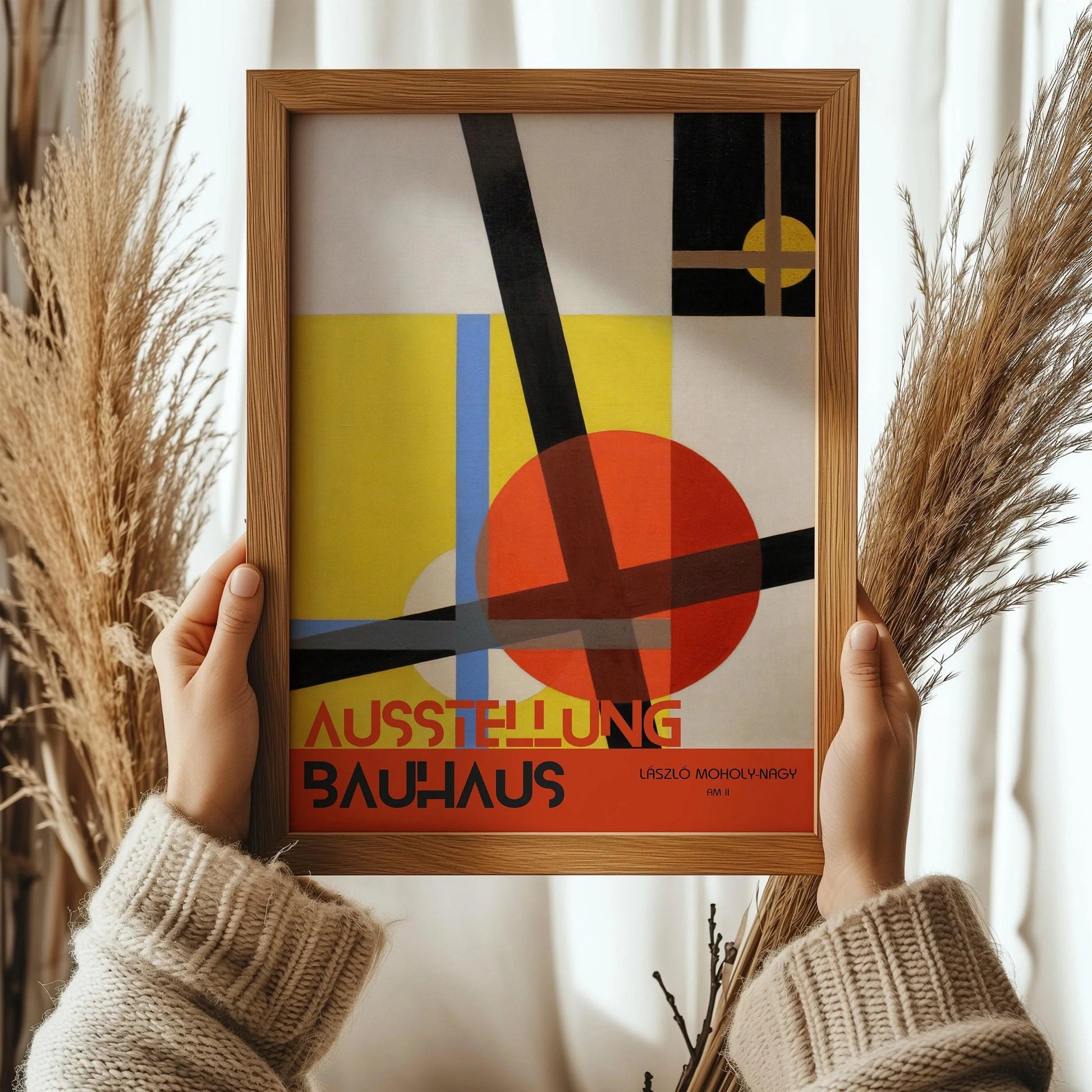Affiche d'exposition vintage du Bauhaus : L√°szl√≥ Moholy-Nagy Giclee Print