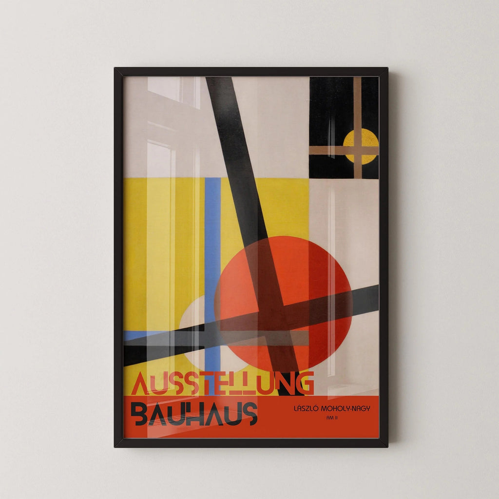Affiche d'exposition vintage du Bauhaus : L√°szl√≥ Moholy-Nagy Giclee Print