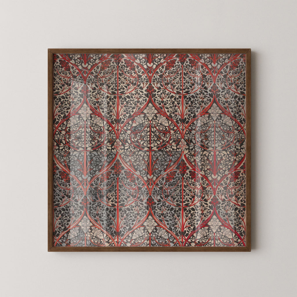 Estampe botanique vintage : Impression giclée à motif de fèves (option encadrée)