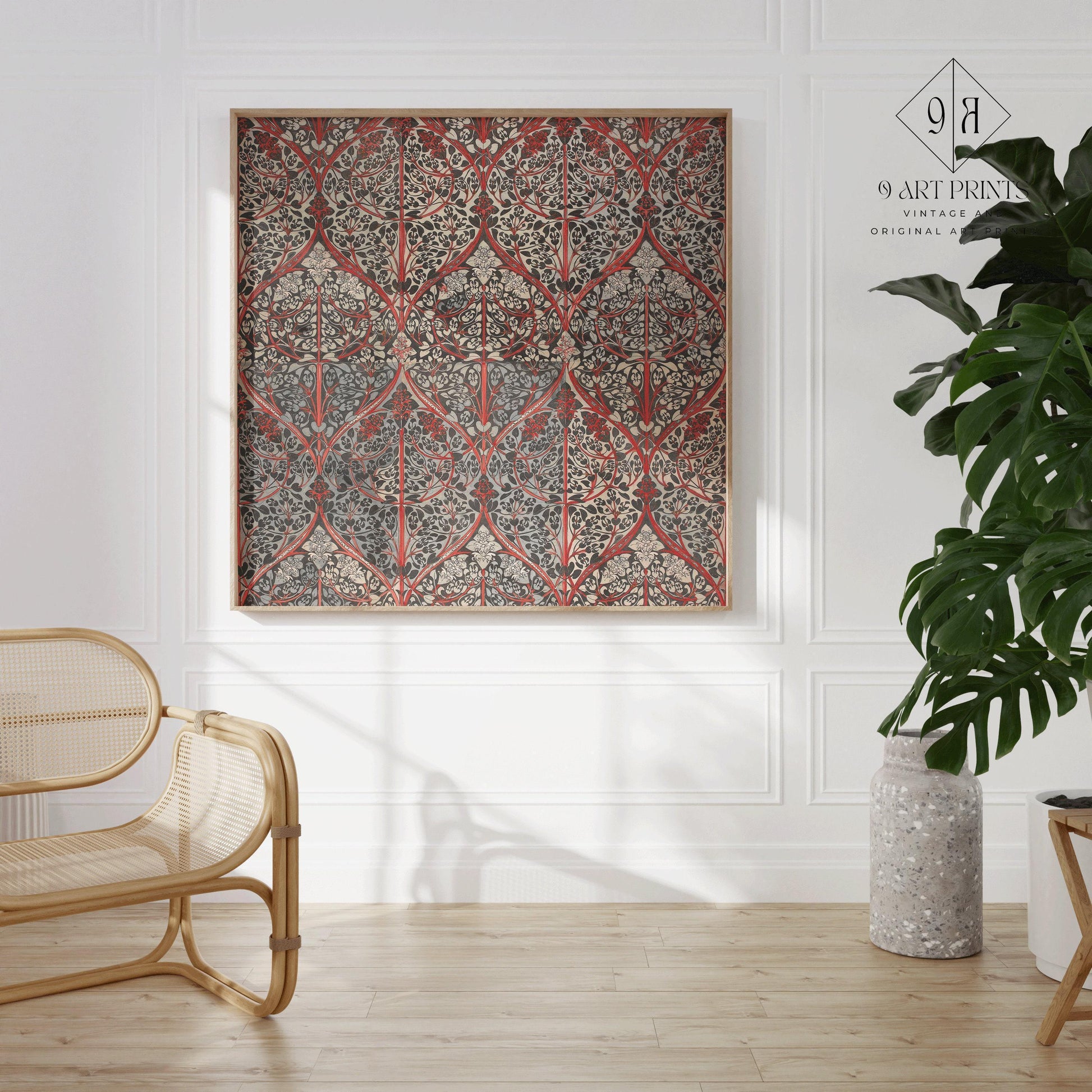 Estampe botanique vintage : Impression giclée à motif de fèves (option encadrée)