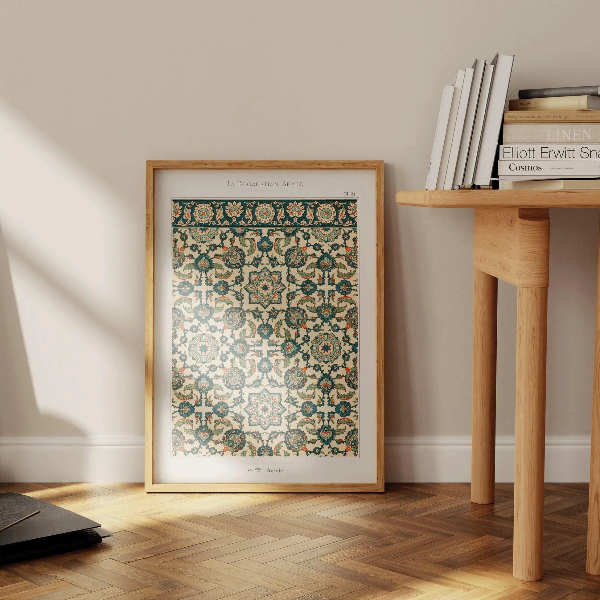 Estampe vintage à motif persan : design islamique du Moyen-Orient