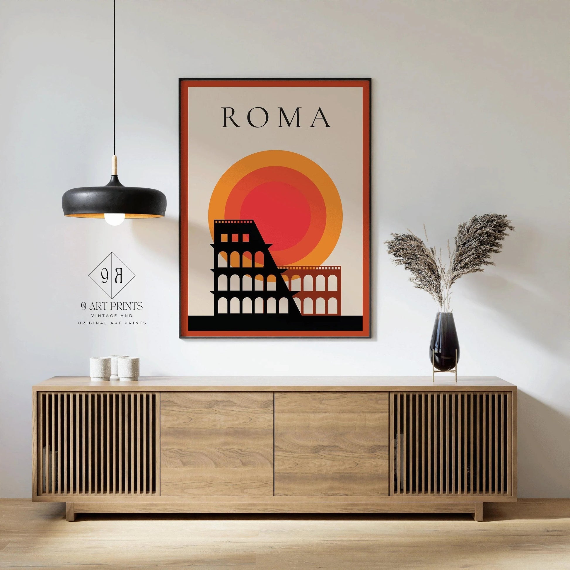 Affiche de voyage vintage - Rome | Disponible encadrée ou non encadrée
