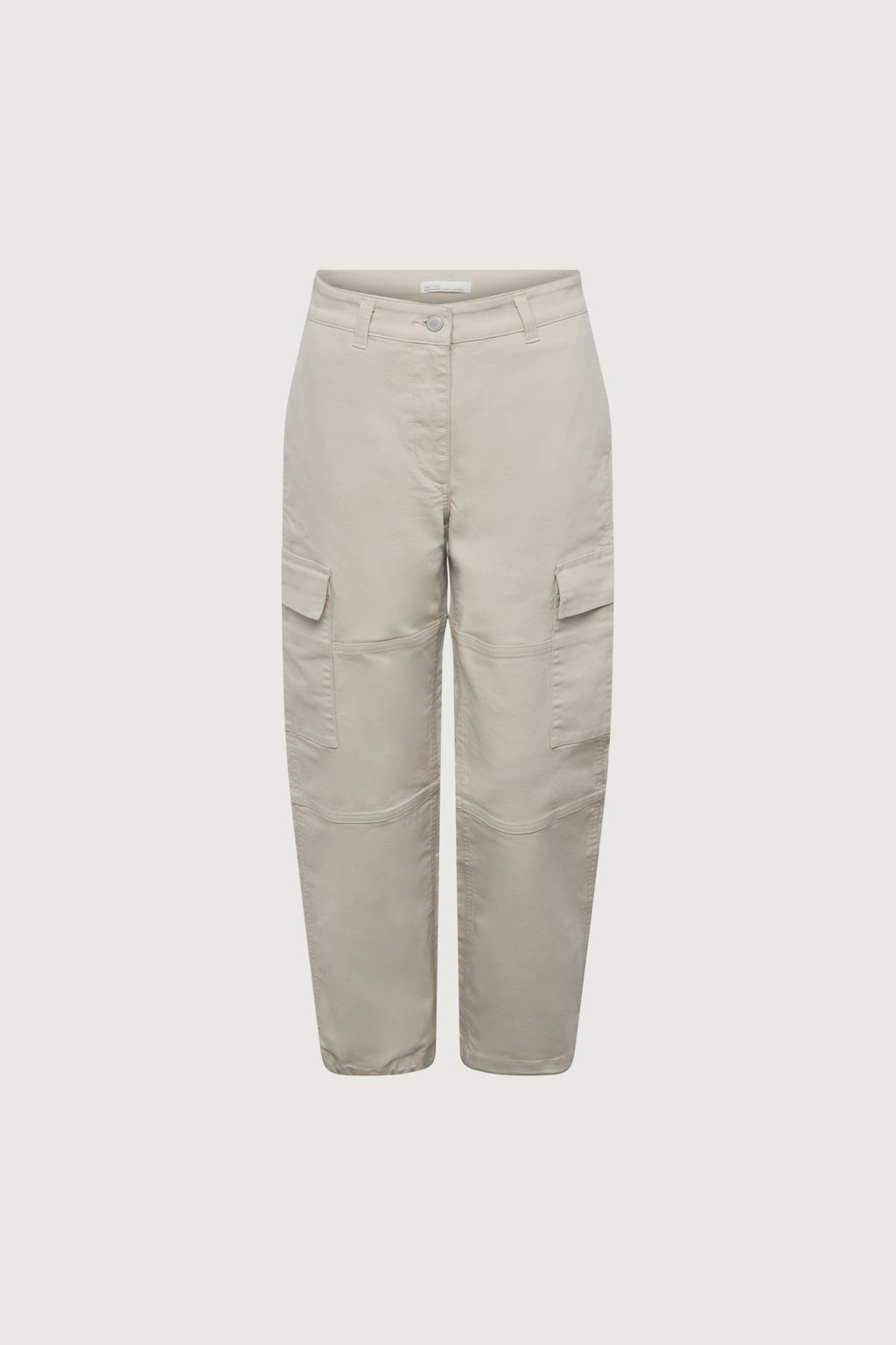 PANTALON CARGO À JAMBE LARGE EN SERGÉ AVEC CORDON DE CHOC