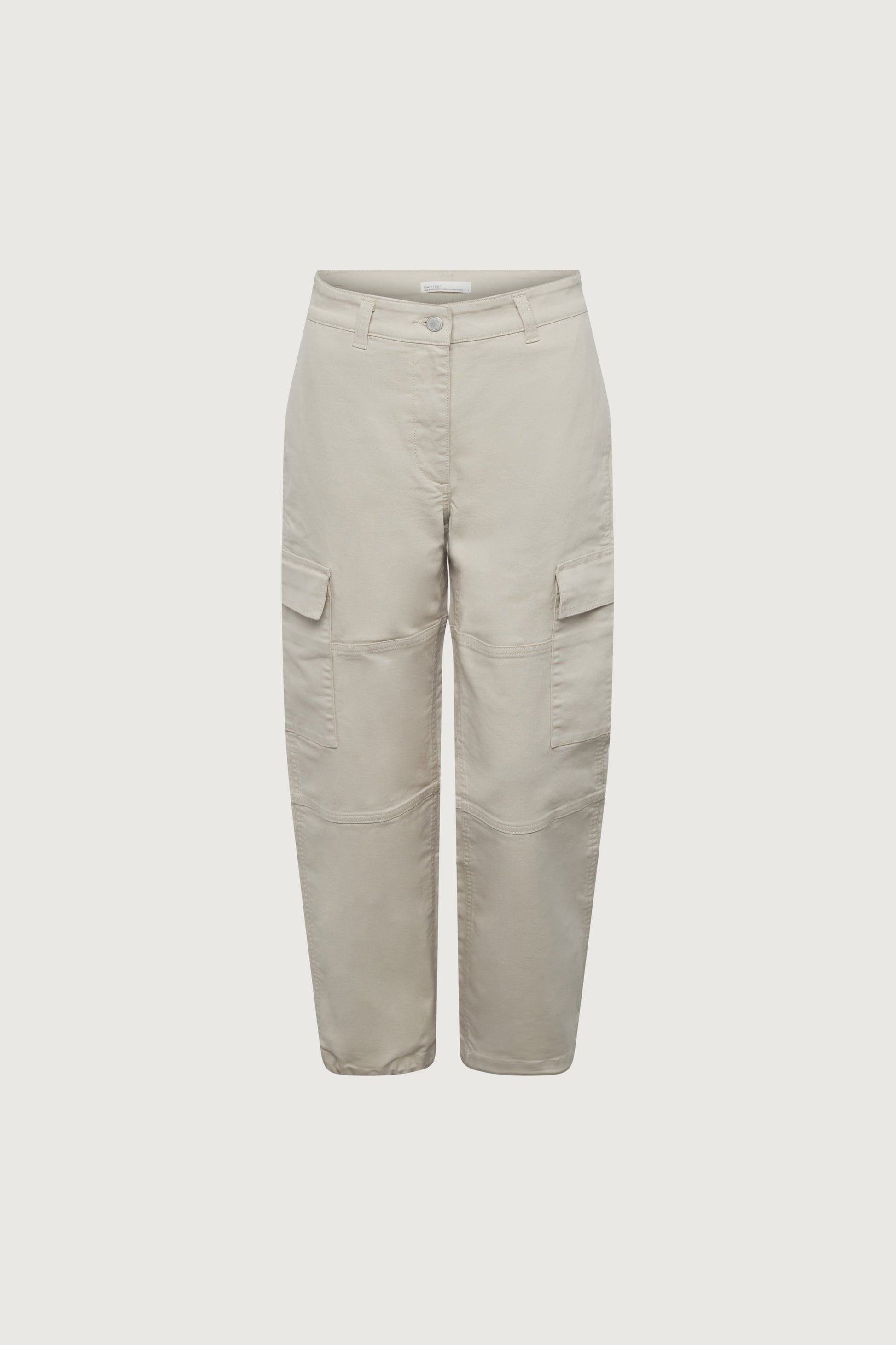 PANTALON CARGO À JAMBE LARGE EN SERGÉ AVEC CORDON DE CHOC