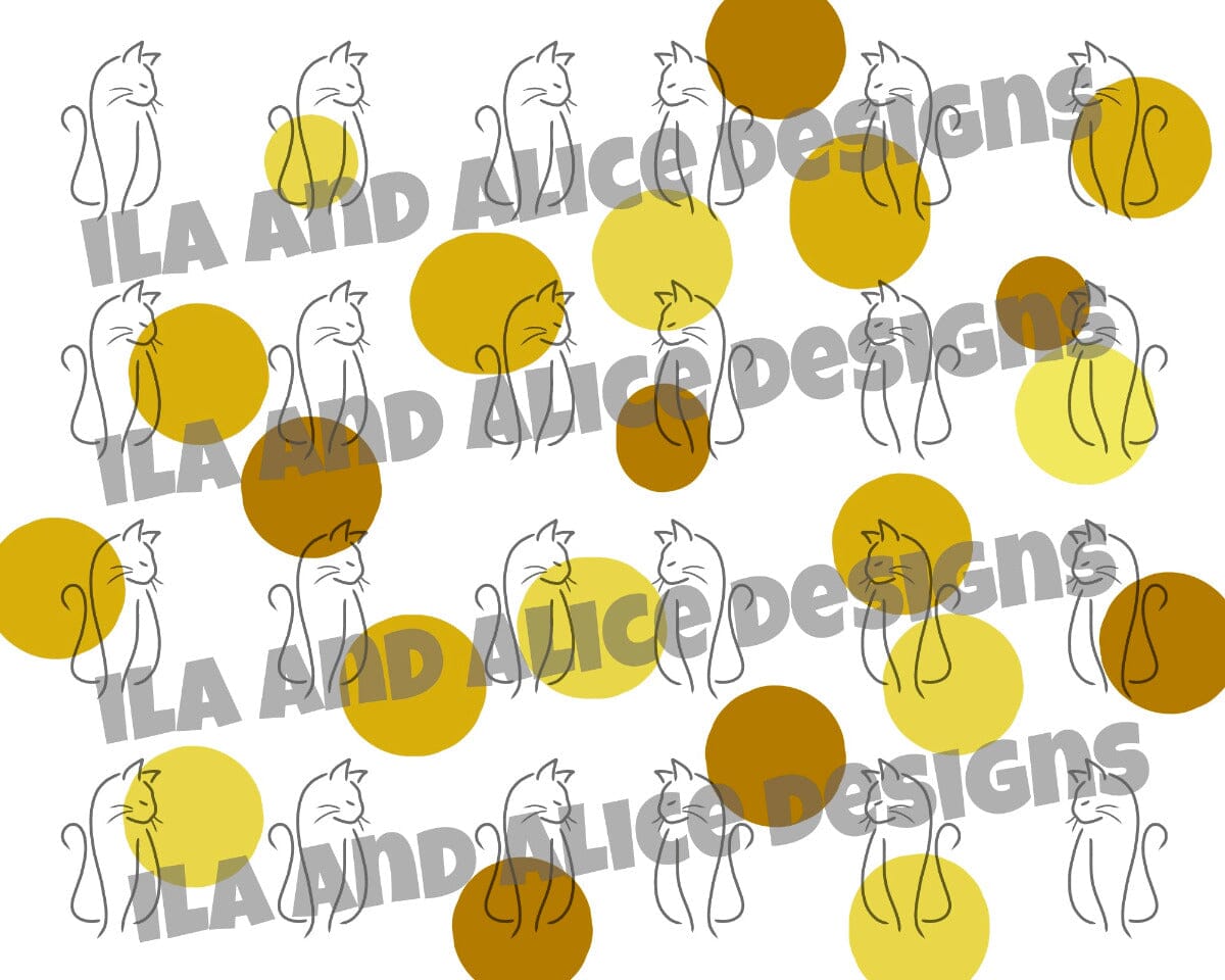 Digital Cat Junk Journal Paper-Yellow-5 Papers