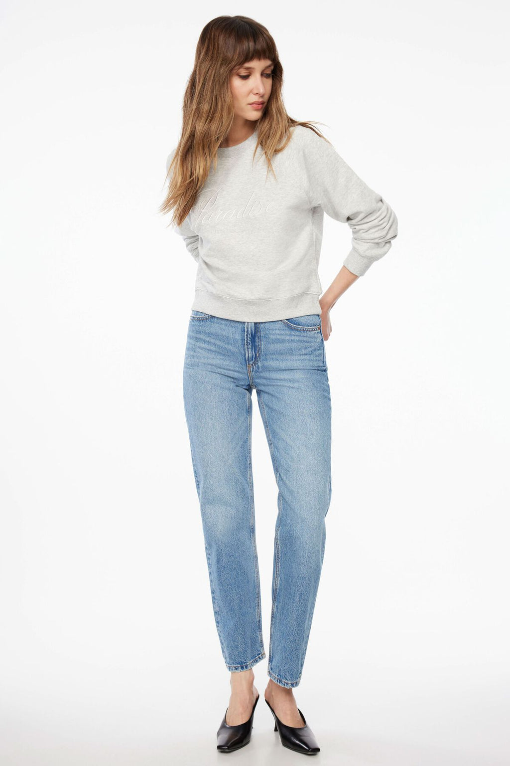 Sweat-shirt graphique en molleton français