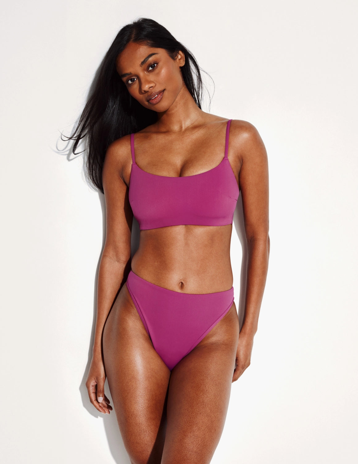Bas de bikini taille haute anti-fuites Sculpt