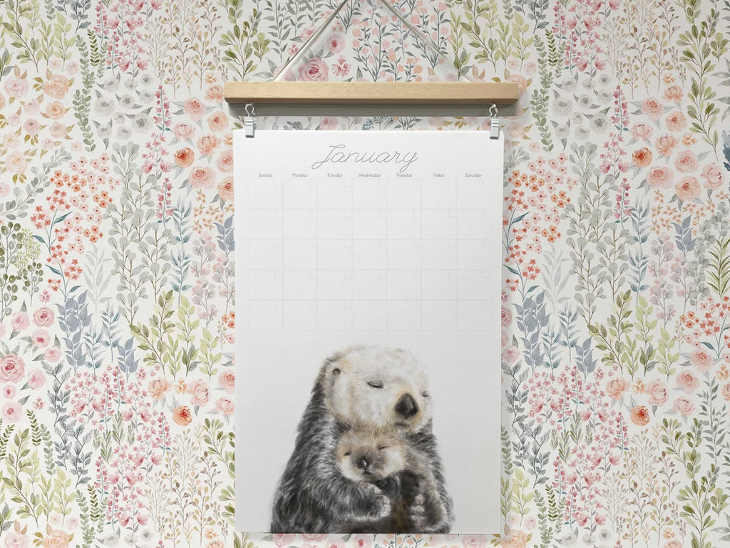 Calendrier mural extra large sans date avec support magnétique pour affiche - BÉBÉ &amp; MAMAN