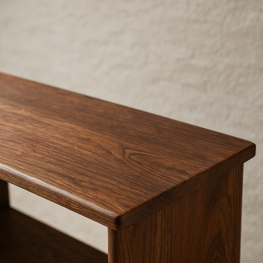 Console bookcase in walnut