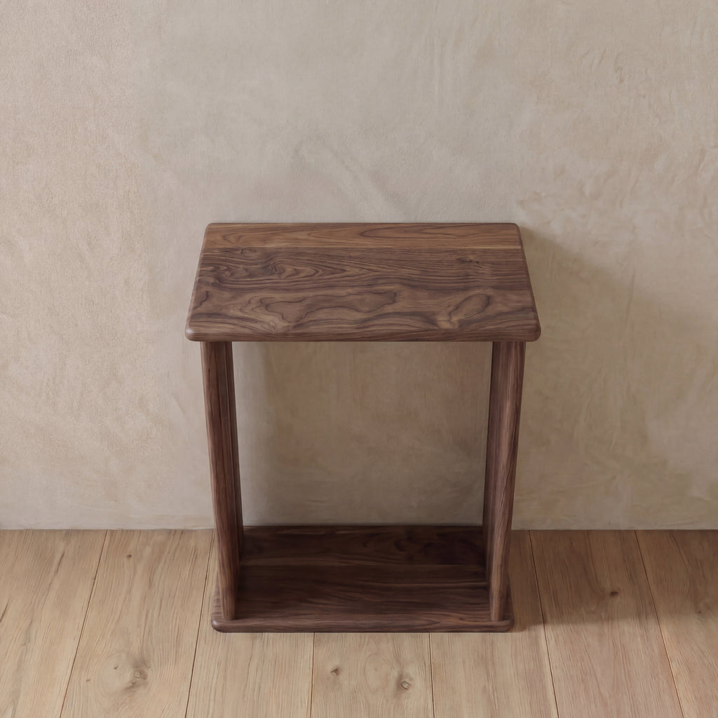 Side table in walnut