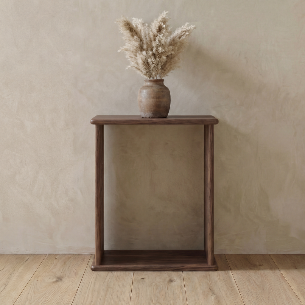 Side table in walnut